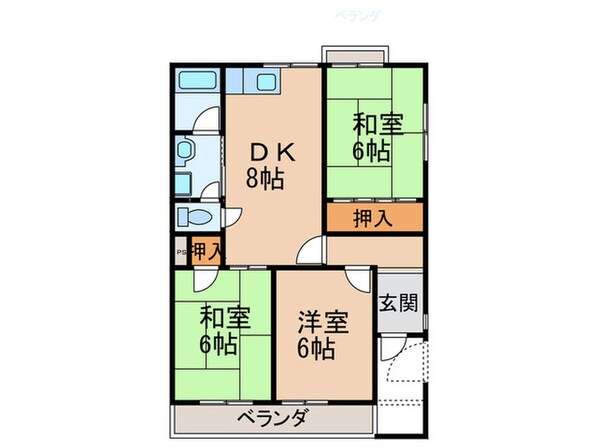 ロイヤル加藤Ｎ棟の物件間取画像